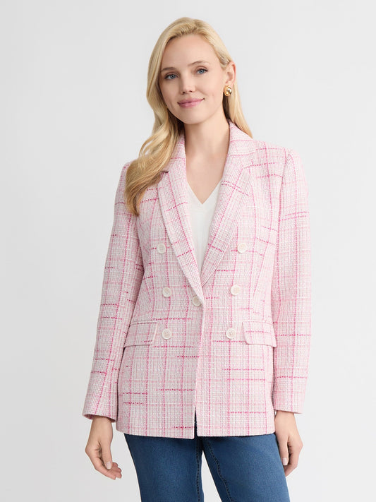 Notch Collar Jacket, Tweed Knit