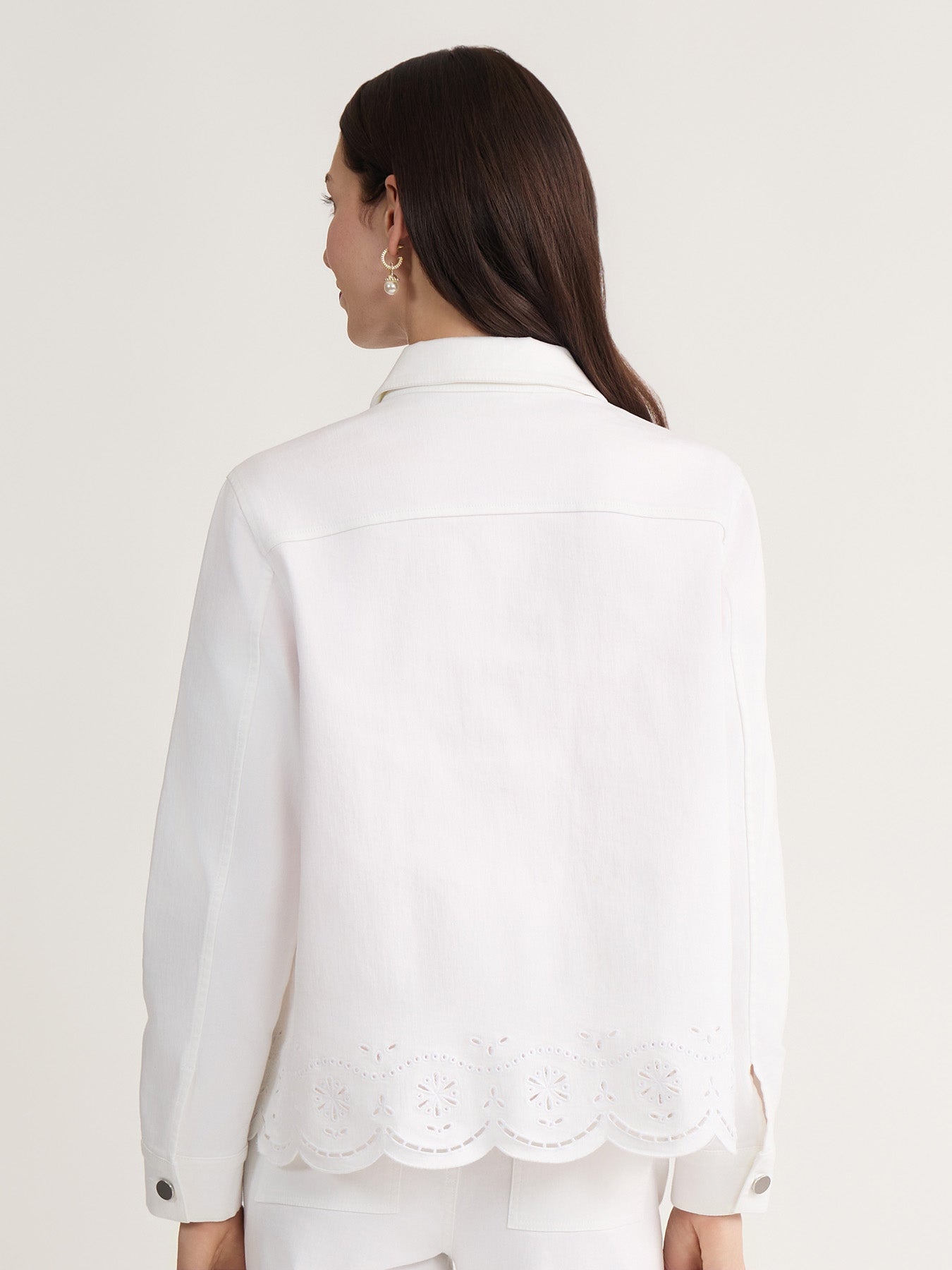 Embroidered Denim Shirt Jacket